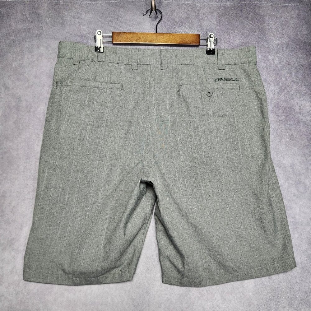 O'Neill Shorts Mens 40 Gray Flat Front Casual Walking Golf Lightweight Polyester